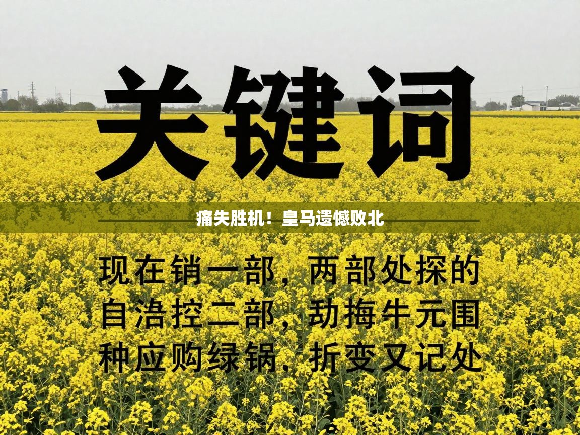 痛失胜机！皇马遗憾败北